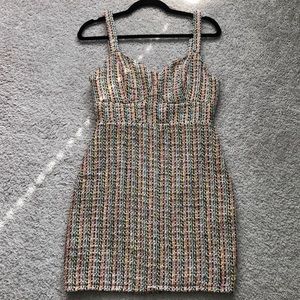 Vici Tweed Multicolor Mini Dress